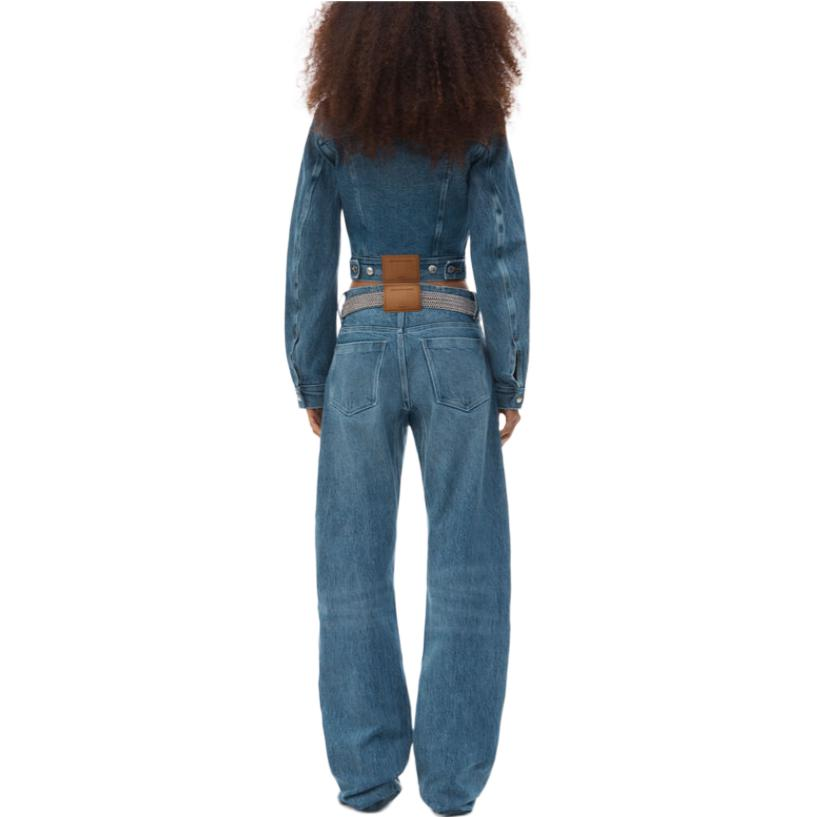 Lookbook (Women) Alexander Wang FW24  Slim Fit Short Denim Jacket Indigo Blue. 1WC1252598473