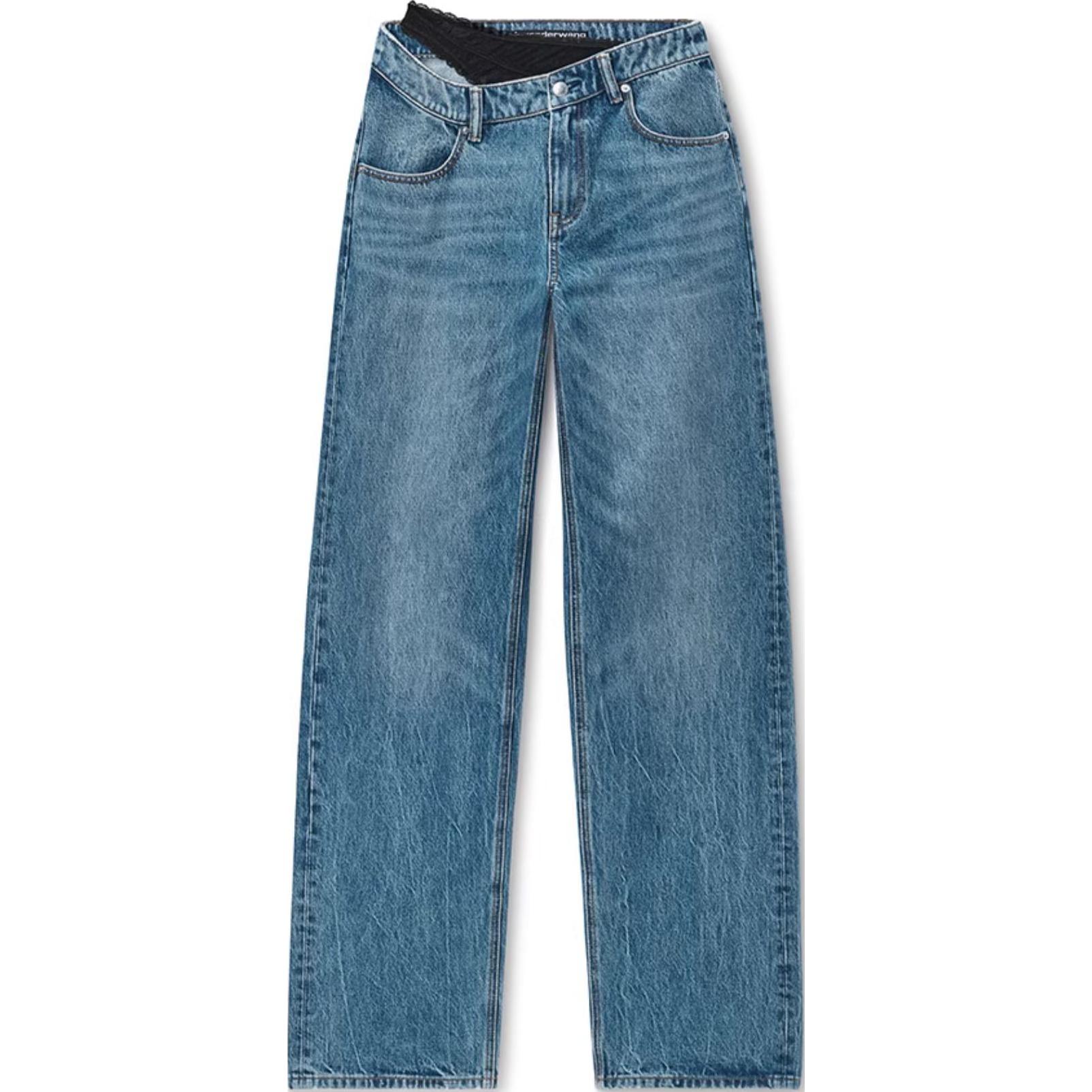 Order (W) アレキサンダーワン FW24 ヴィンテージインディゴ スリムフィット ストレートジーンズ 4DC1254612473