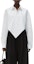 Lookbook (Women) Alexander Wang FW24 White Cropped Pointed Hem Long Sleeve Shirt 1WC4241943100