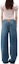 Shop (W) Alexander Wang FW24 Blue Laser Logo Denim Jeans Wanita 4DC3244412473