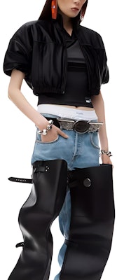 (Women) Alexander Wang FW24 Cropped Piped Short-Sleeve Jacket Black 4CC3242090-Black Buy (Women) Alexander Wang FW24 Cropped Piped Short-Sleeve Jacket Black 4CC3242090-Black