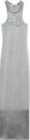 (Women) Alexander Wang FW24 Distressed Edge Logo Sleeveless Loose Dress Women Light Gray 4CC3246257034A (Women) Alexander Wang FW24 Distressed Edge Logo Sleeveless Loose Dress Women Light Gray 4CC3246257034A