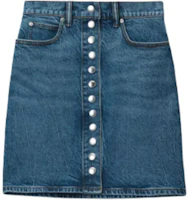 Order (W) 亞歷山大王 FW24 高腰水洗丹寧迷你裙 女款 - 深藍色 4DC4245479401