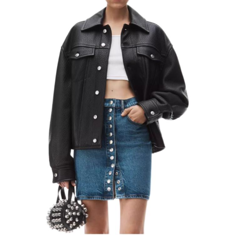 Shop (W) アレキサンダー ワン FW24 ハイウエスト ウォッシュ デニム ミニスカート レディース - ダークブルー 4DC4245479401