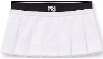 Order (W) Alexander Wang 秋冬24層次感標誌鬆緊腰百褶迷你裙 女 白色 4CC3245060100