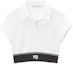 Order (Women) Alexander Wang FW24 Layered Logo Plain Polo Shirt White 4CC3241497100