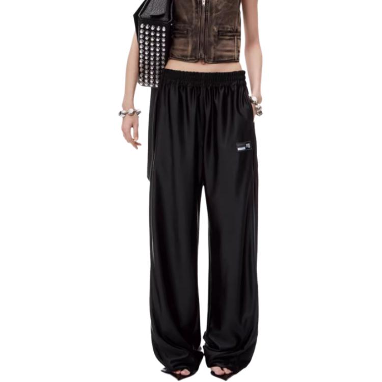 Order (Women) Alexander Wang FW24 Logo-Trimmed Casual Pants Women’s Black. 4CC3244367-Black