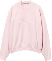 (Women) Alexander Wang FW24 Logo Crewneck Pullover Sweatshirt Women’s Ballet Pink. 1KC3231017684A (Women) Alexander Wang FW24 Logo Crewneck Pullover Sweatshirt Women’s Ballet Pink. 1KC3231017684A