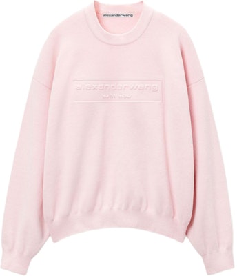 (W) アレキサンダー ワン FW24 ロゴ クルーネック スウェットシャツ レディース バレエピンク。 1KC3231017684A Buy (W) アレキサンダー ワン FW24 ロゴ クルーネック スウェットシャツ レディース バレエピンク。 1KC3231017684A