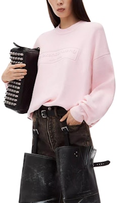 (W) アレキサンダー ワン FW24 ロゴ クルーネック スウェットシャツ レディース バレエピンク。 1KC3231017684A Lookbook (W) アレキサンダー ワン FW24 ロゴ クルーネック スウェットシャツ レディース バレエピンク。 1KC3231017684A