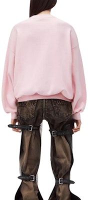 (W) アレキサンダー ワン FW24 ロゴ クルーネック スウェットシャツ レディース バレエピンク。 1KC3231017684A Shop (W) アレキサンダー ワン FW24 ロゴ クルーネック スウェットシャツ レディース バレエピンク。 1KC3231017684A