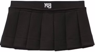 (Women) Alexander Wang FW24 Logo Embossed Cheerleader Mini Pleated Skirt Women Black 4CC3245060001 (Women) Alexander Wang FW24 Logo Embossed Cheerleader Mini Pleated Skirt Women Black 4CC3245060001