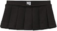 Order (W) 알렉산더왕 로고 엠보스드 치어리더 미니 플리츠 스커트 여성 블랙 4CC3245060001