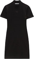 (Women) Alexander Wang FW24 Logo Embossed Mini Short-Sleeve Dress Black 4KC3246050001 (Women) Alexander Wang FW24 Logo Embossed Mini Short-Sleeve Dress Black 4KC3246050001