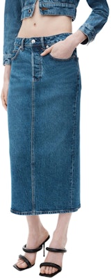 (W) アレキサンダー ワン FW24 ミニマリスト カジュアル デニム ミディスカート レディース 深青 4DC3245459401 Purchase (W) アレキサンダー ワン FW24 ミニマリスト カジュアル デニム ミディスカート レディース 深青 4DC3245459401