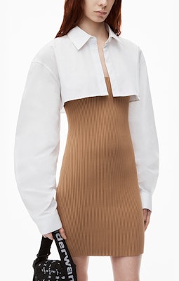 (W) アレキサンダーワン FW24 ミニマリスト レイヤード 長袖 ショートドレス ベージュ 1KC3246062219A Purchase (W) アレキサンダーワン FW24 ミニマリスト レイヤード 長袖 ショートドレス ベージュ 1KC3246062219A