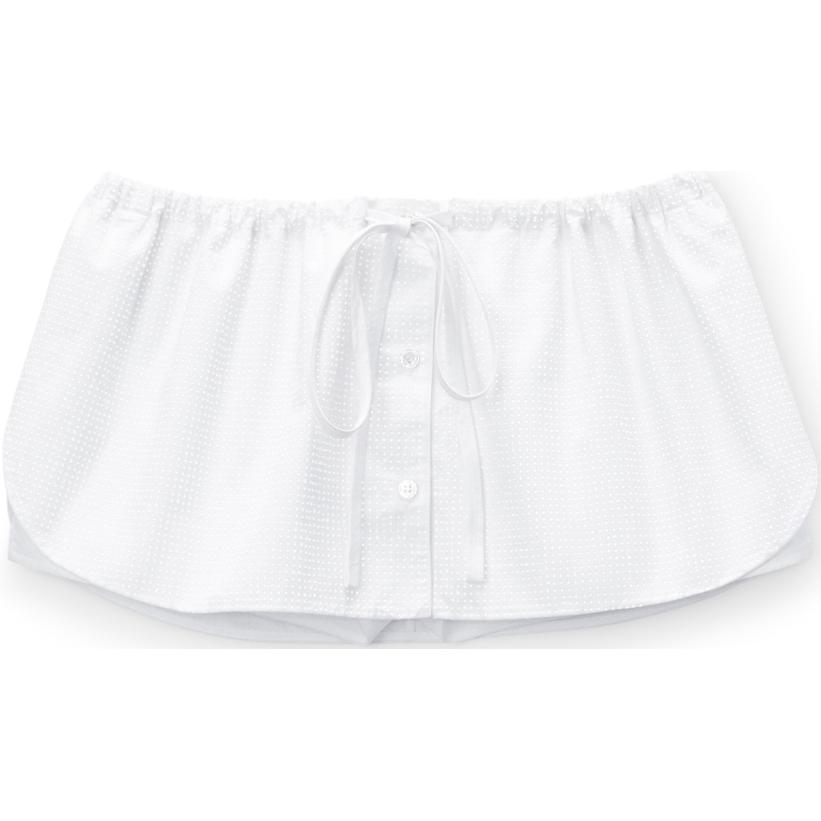 (Women) Alexander Wang FW24 Minimalist White Drawstring Casual Skirt for Women 1WC3244753100
