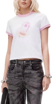 (W) アレキサンダーワン FW24 パターンプリント クルーネックTシャツ レディース 白/ピンク 1CC3241917972 Lookbook (W) アレキサンダーワン FW24 パターンプリント クルーネックTシャツ レディース 白/ピンク 1CC3241917972