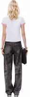 Shop (Women) Alexander Wang FW24 Pattern Print Crewneck Short Sleeve T-Shirt Women White/Pink 1CC3241917972