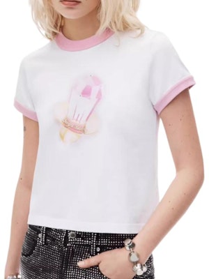 (W) アレキサンダーワン FW24 パターンプリント クルーネックTシャツ レディース 白/ピンク 1CC3241917972 Purchase (W) アレキサンダーワン FW24 パターンプリント クルーネックTシャツ レディース 白/ピンク 1CC3241917972