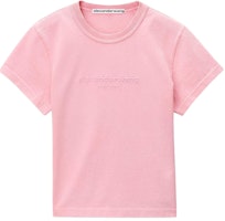 (Women) Alexander Wang FW24 Pink Fitted Knit Logo Short Sleeve T-Shirt Women. 1CC1241876952B (Women) Alexander Wang FW24 Pink Fitted Knit Logo Short Sleeve T-Shirt Women. 1CC1241876952B