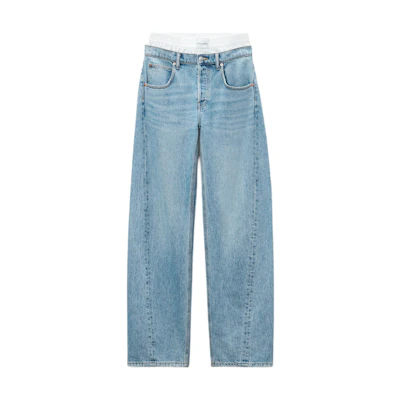 (Women) Alexander Wang FW24 Relaxed Fit Comfortable Indigo Denim Jeans for Women. 4DC3244402471A