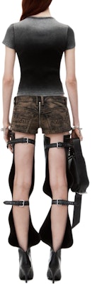 (W) 알렉산더 왕 FW24 여성 크리스탈 장식 리브 니트 반팔 티셔츠 그레이 화이트 1CC3241920022A Purchase (W) 알렉산더 왕 FW24 여성 크리스탈 장식 리브 니트 반팔 티셔츠 그레이 화이트 1CC3241920022A