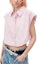 Details for (Women) Alexander Wang FW24 Striped Sleeveless Button-Up Crop Shirt Pink () 4WC3241411685A