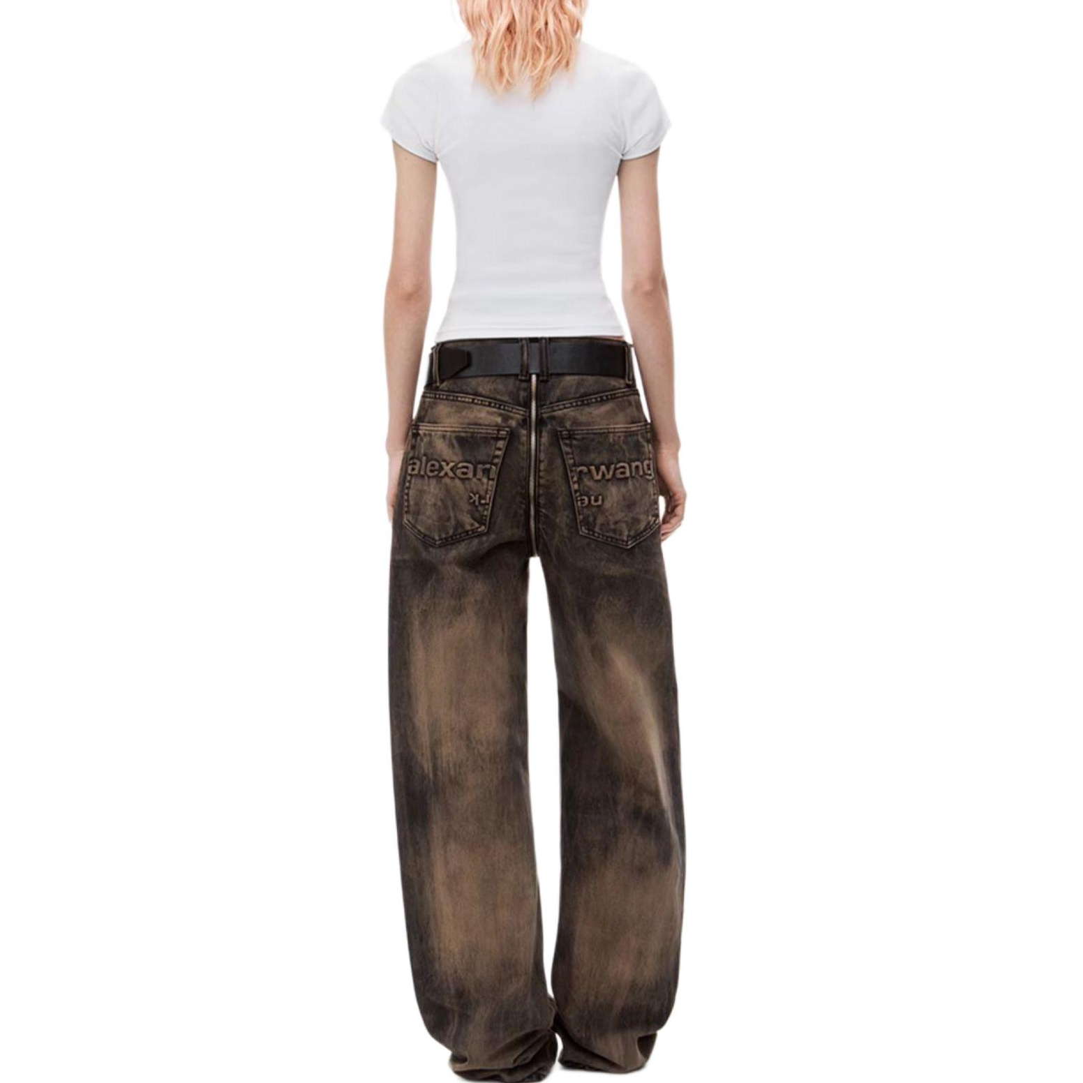 (Women) Alexander Wang FW24 White Rhinestone Embellished Ribbed T-Shirt 1CC3241920100 圖 4