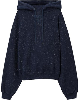 (Women) Alexander Wang Glitter Series Sequin Fleece Hoodie Navy Blue - . 4CC3232072-065 Order (Women) Alexander Wang Glitter Series Sequin Fleece Hoodie Navy Blue - . 4CC3232072-065