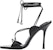 (W) Alexander Wang Gelos Kulit Kambing Tumit Tinggi 'Fesyen Hitam' 30223S016001