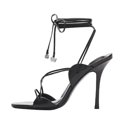 (W) Alexander Wang Goat Leather High Heel Slide 'Black Fashion'