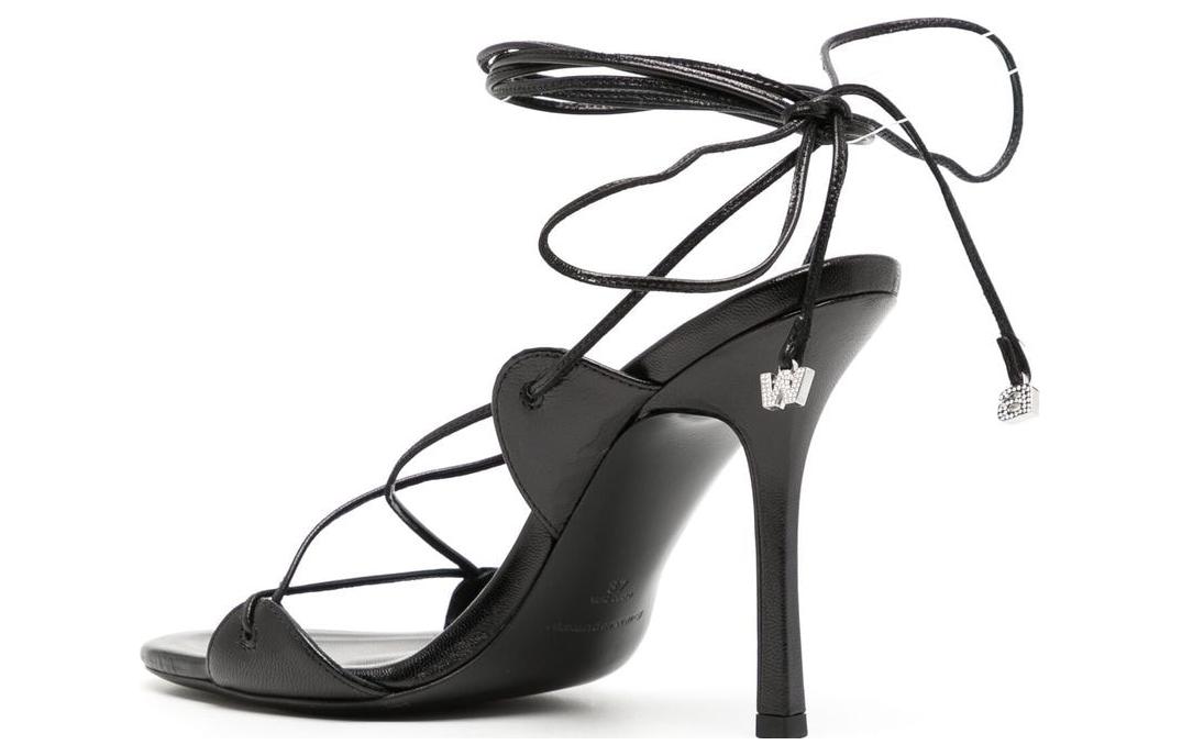 Shop (W) アレキサンダーワン ゴートレザー ハイヒールスライド (黒) 30223S016001