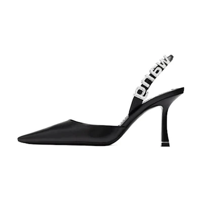 (W) Alexander Wang Grace 'Black Open-Heel High Heels'