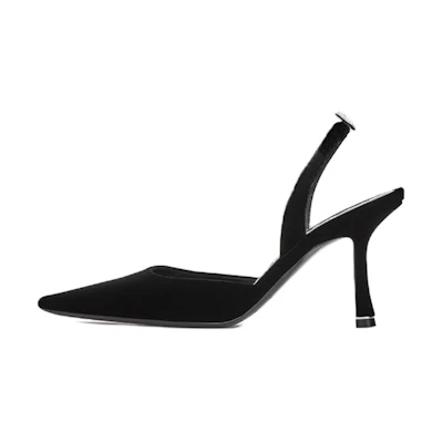 (W) Alexander Wang Grace 'Black Velvet Heel'