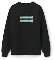 (Women) Alexander Wang Gradient Logo Crewneck Sweatshirt Black UCC1211018-001 (Women) Alexander Wang Gradient Logo Crewneck Sweatshirt Black UCC1211018-001
