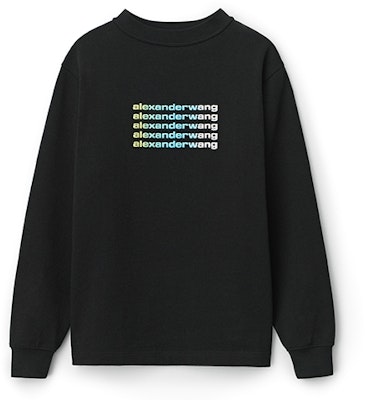 (W) Sudadera Negra Alexander Wang Gradient Logo Crewneck UCC1211018-001 Buy (W) Sudadera Negra Alexander Wang Gradient Logo Crewneck UCC1211018-001