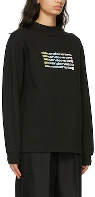 (W) Sudadera Negra Alexander Wang Gradient Logo Crewneck UCC1211018-001 Shop (W) Sudadera Negra Alexander Wang Gradient Logo Crewneck UCC1211018-001