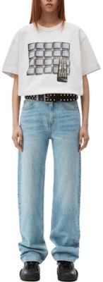 (Women) Alexander Wang Graphic Print Oversized T-Shirt Grey UCC4231641-083 Lookbook (Women) Alexander Wang Graphic Print Oversized T-Shirt Grey UCC4231641-083