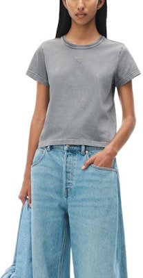 (W) 알렉산더 왕 그레이 로고 코튼 저지 반팔 티셔츠 여성 SS24 4CC32213580-37A Shop (W) 알렉산더 왕 그레이 로고 코튼 저지 반팔 티셔츠 여성 SS24 4CC32213580-37A