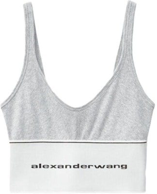 (W) 알렉산더 왕 그레이 스트레치 코튼 로고 스포츠 브라 SS20 1C198020-GREY Buy (W) 알렉산더 왕 그레이 스트레치 코튼 로고 스포츠 브라 SS20 1C198020-GREY