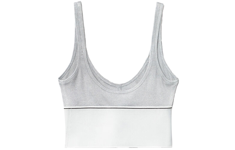 Lookbook (W) 알렉산더 왕 그레이 스트레치 코튼 로고 스포츠 브라 SS20 1C198020-GREY