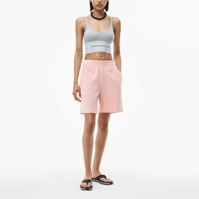 (W) 알렉산더 왕 그레이 스트레치 코튼 로고 스포츠 브라 SS20 1C198020-GREY Shop (W) 알렉산더 왕 그레이 스트레치 코튼 로고 스포츠 브라 SS20 1C198020-GREY