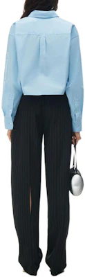 (Women) Alexander Wang Halo Print Cropped Button-Up Shirt Blue Long Sleeve. 4WC2241454-423 Shop (Women) Alexander Wang Halo Print Cropped Button-Up Shirt Blue Long Sleeve. 4WC2241454-423