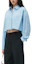 Purchase (Women) Alexander Wang Halo Print Cropped Button-Up Shirt Blue Long Sleeve. 4WC2241454-423