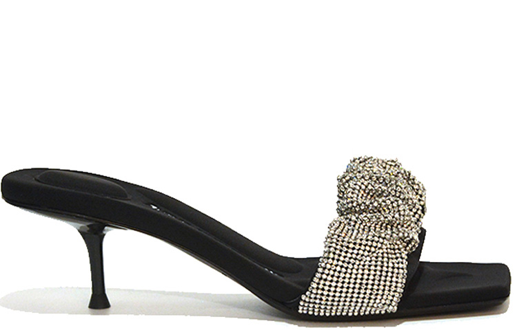 Order (W) 알렉산더 왕 블랙 패션 슬라이드 힐 31421S058001