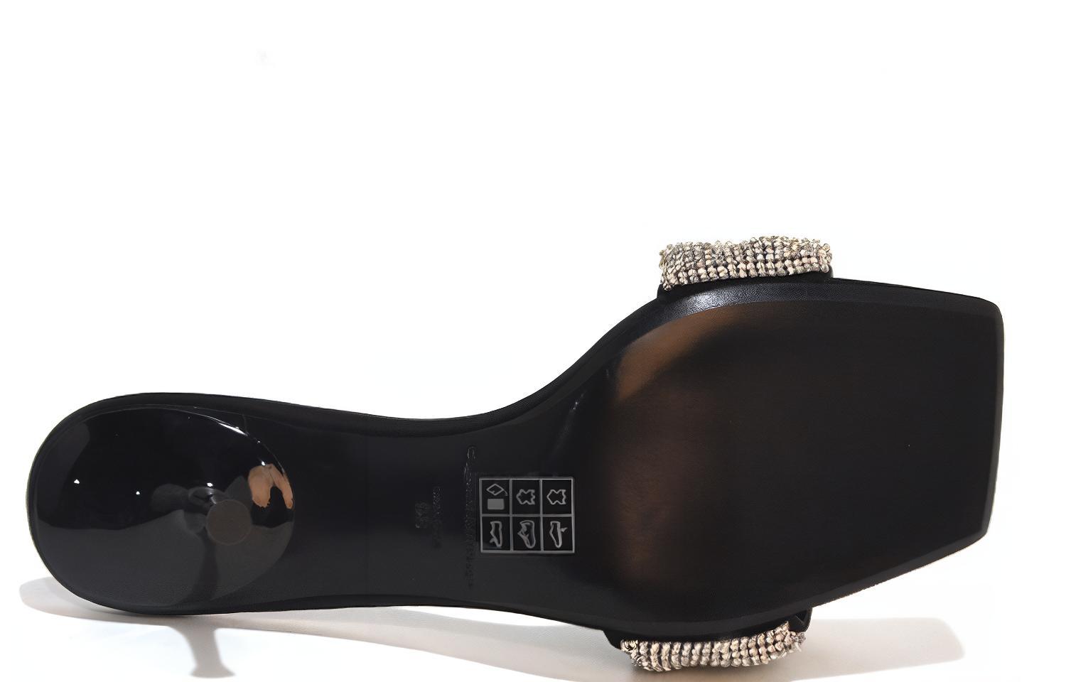 Shop (W) 알렉산더 왕 블랙 패션 슬라이드 힐 31421S058001