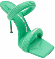 Lookbook (Women) Alexander Wang High-Heeled Green 'Fashion Slide' 30321S033310