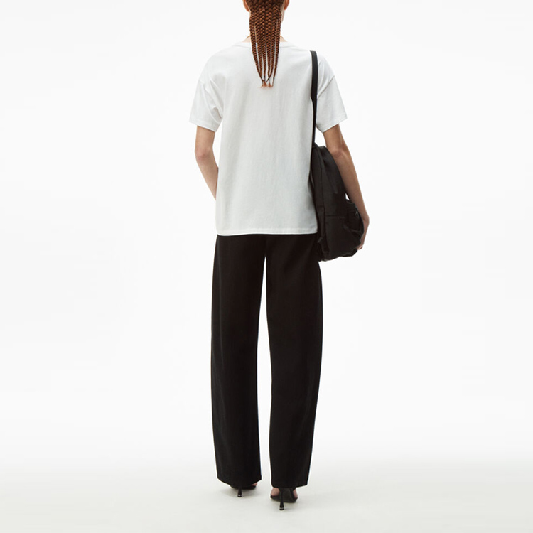 Purchase (W) 亚历山大王高捻棉短袖口袋圆领T恤 1W491144X1-100