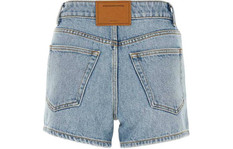 Lookbook (Women) Alexander Wang High-Waisted Slim Fit Denim Shorts Women - Blue. 4DC4234161-471A